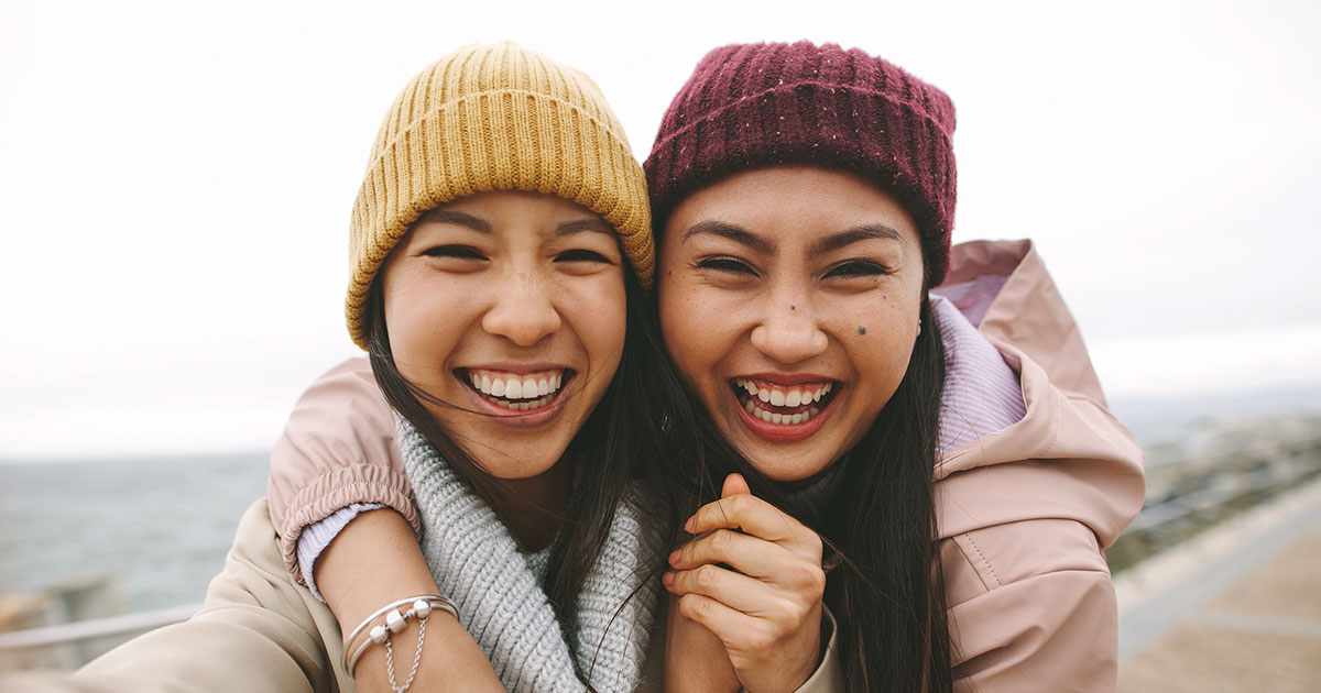 Woman asian outdoor couple
